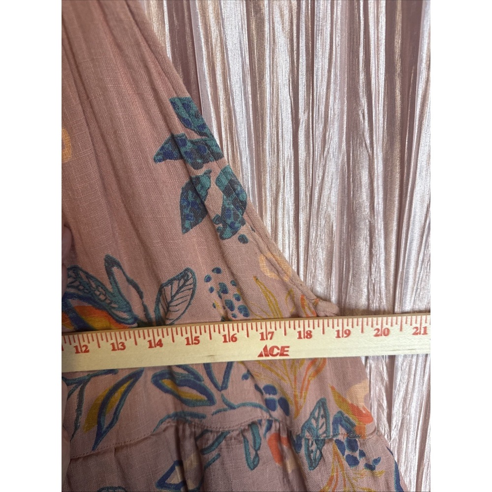 Womens Floral Maxi Dress Smocked Neck Tiered Boho Sleeveless Flowy OS Fits M - L - Picture 5 of 13